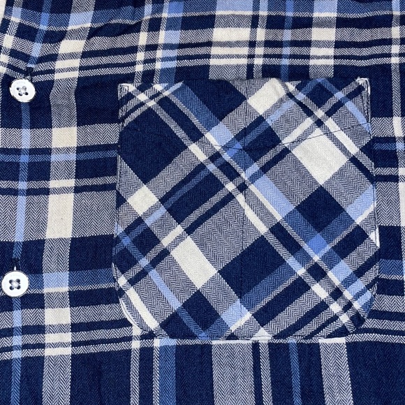 Rag & Bone Blue Plaid Beach Shirt Fit 3 Sz Mens L - Picture 5 of 10